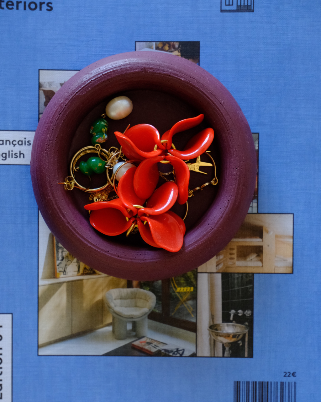 vide-poche Bloby aubergine